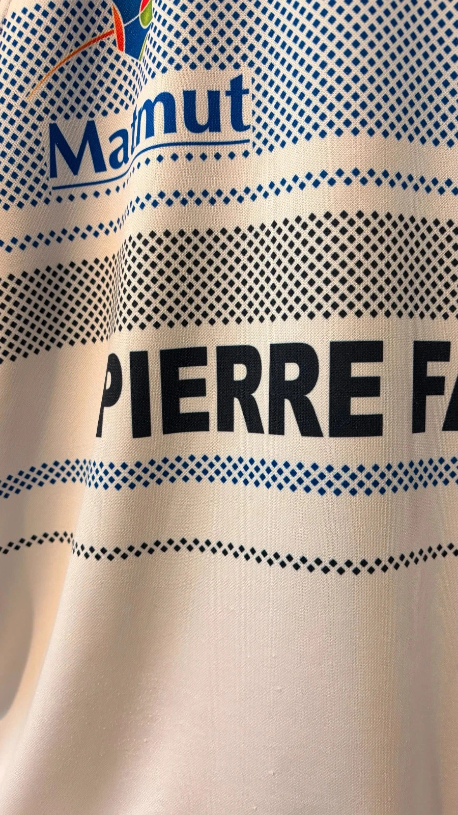 Maillot rugby t-shirt blanc bleu 2XL L 100% coton bio Castres Olympique moulant 2010 vintage ancien – photo 4